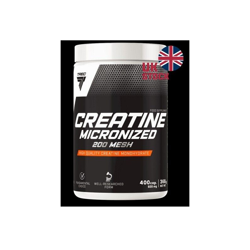 Trec Nutrition Creatine Micronized 200 Mesh 400 capsules Energy Muscle