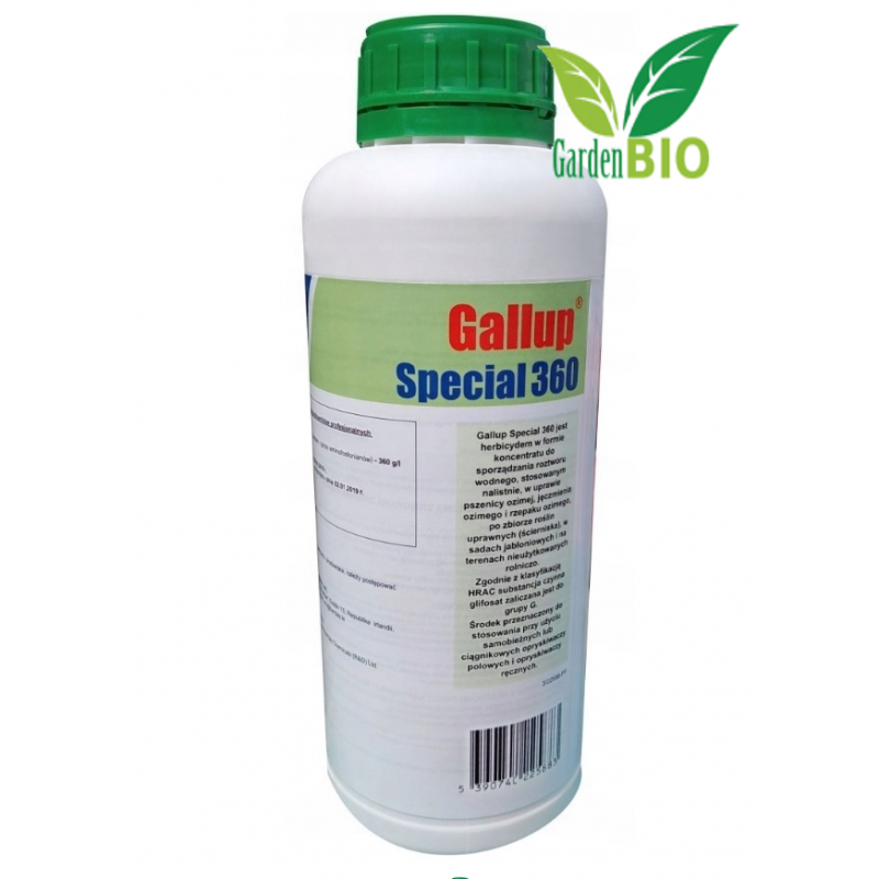 Glyphosate Gallup 360SL for couch grass weeds 1l spraying Roundup